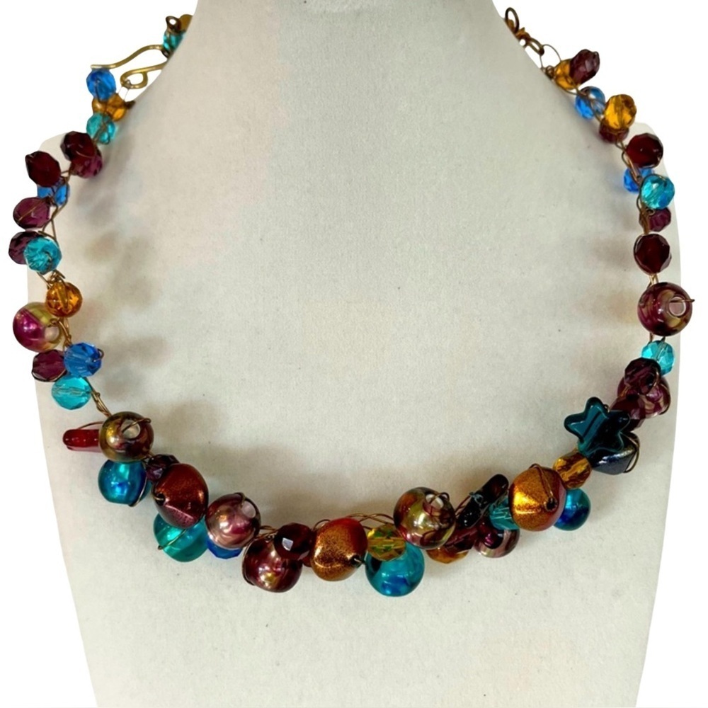 Vintage Abra Multicolor Beaded Necklace
